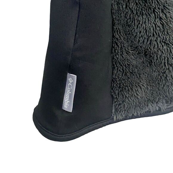 Columbia Womens Size Medium Plush Fleece Mixed Media Jacket Full Zip Black - Picture 10 of 12